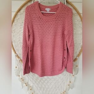 Venus Pink Cozy Knit Slide Snaps Size Medium